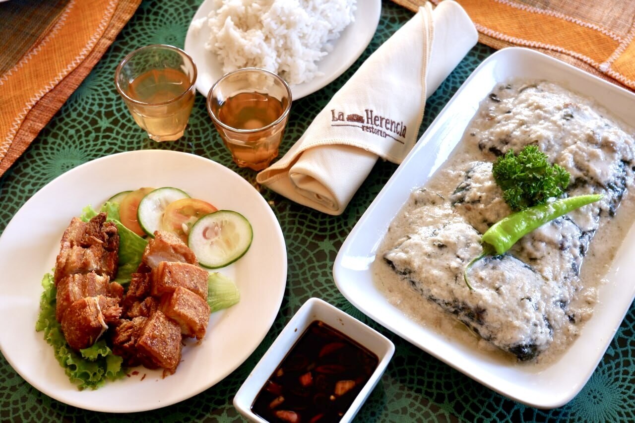 Lechon Kawali: Crispy Filipino Pork Belly - Lechon kawali with a side dish.