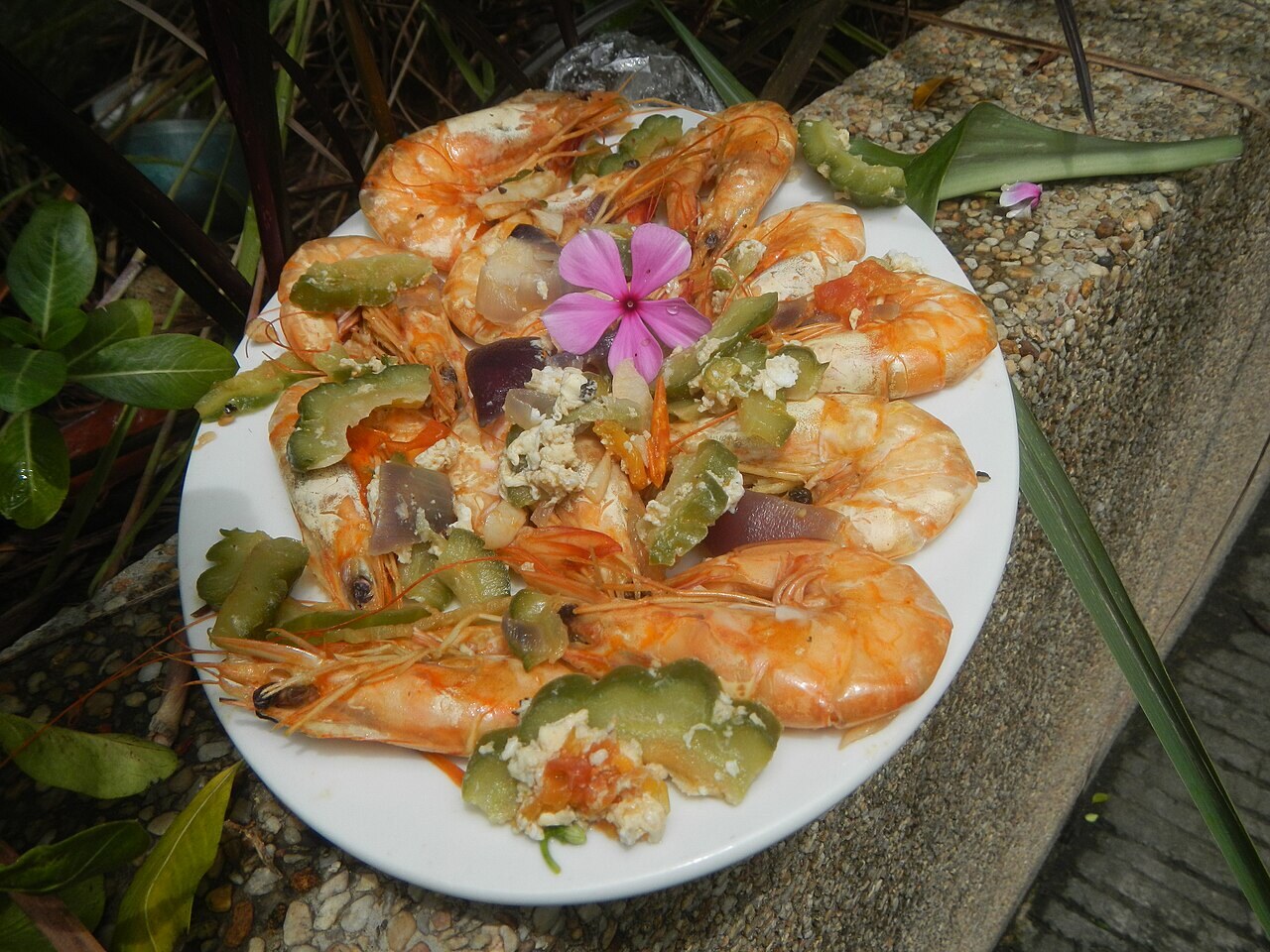 Ginisang Ampalaya with Egg: Bitter Melon Stir-Fry - Ginisang Ampalaya with Egg and Shrimp Photos taken during the 2020 coronavirus pandemic in Baliuag, Bulacan New Norma.