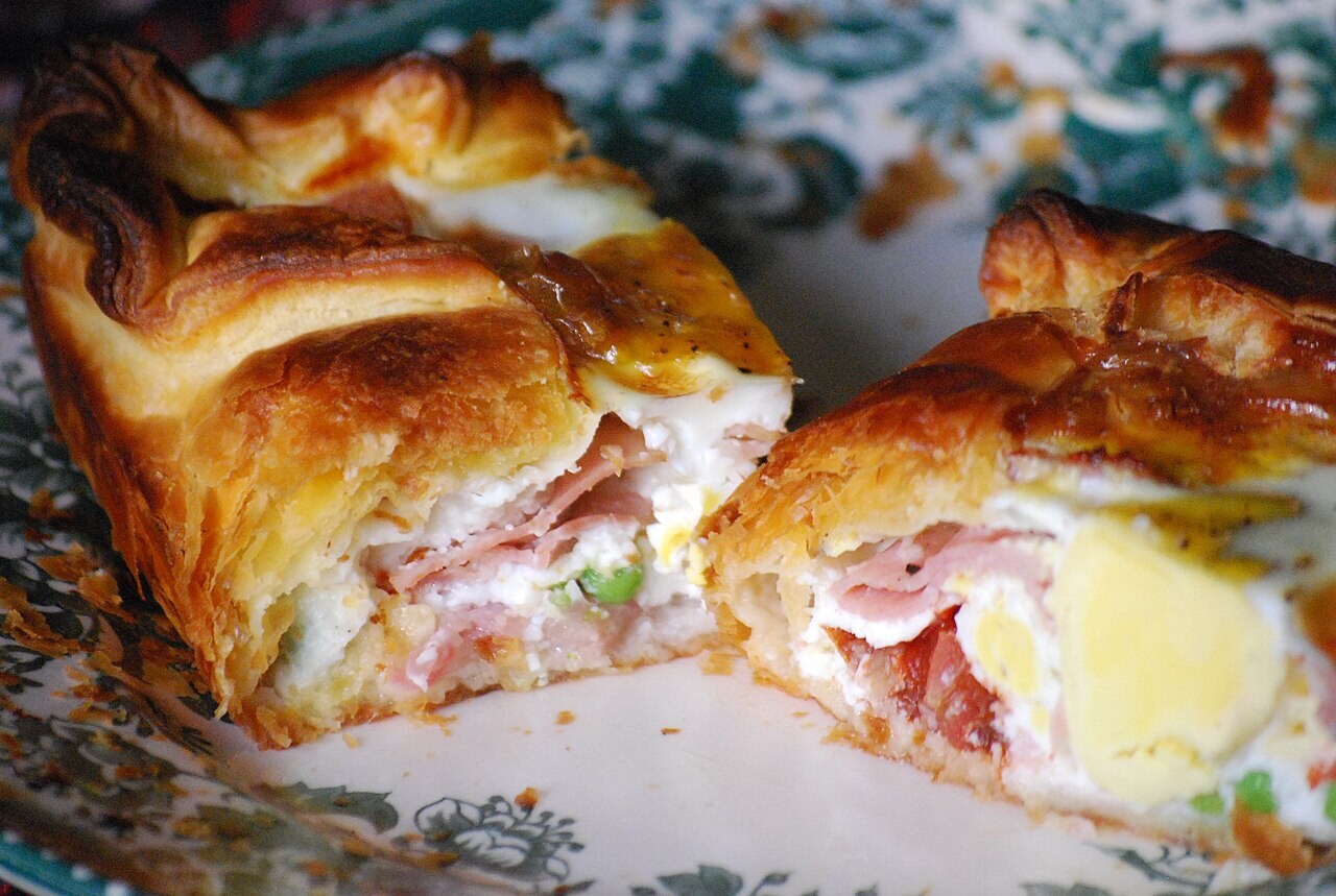 Filipino Egg Pie: Bakery Custard Pie - Proper bacon and egg pie.