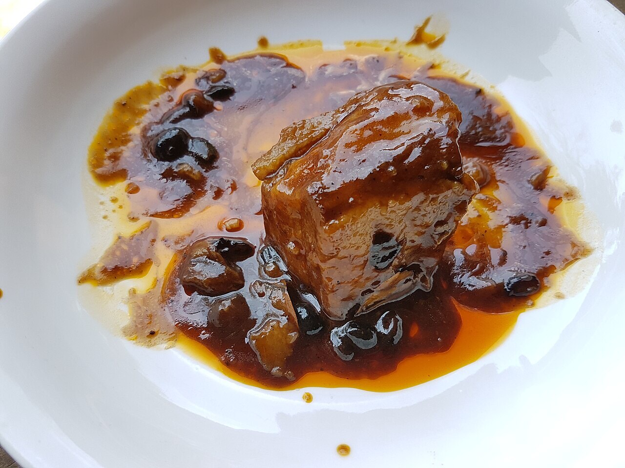 Humba: Visayan Braised Pork with Pineapple and Black Beans - Humba with glossy braised pork.