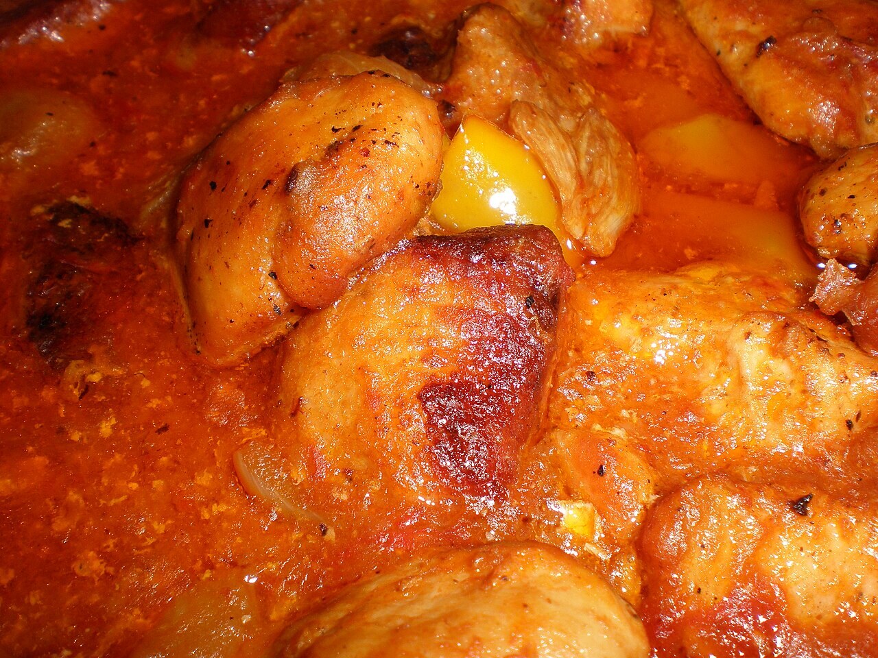 Beef Kaldereta: Rich Filipino Tomato Beef Stew - Beef kaldereta with potatoes.