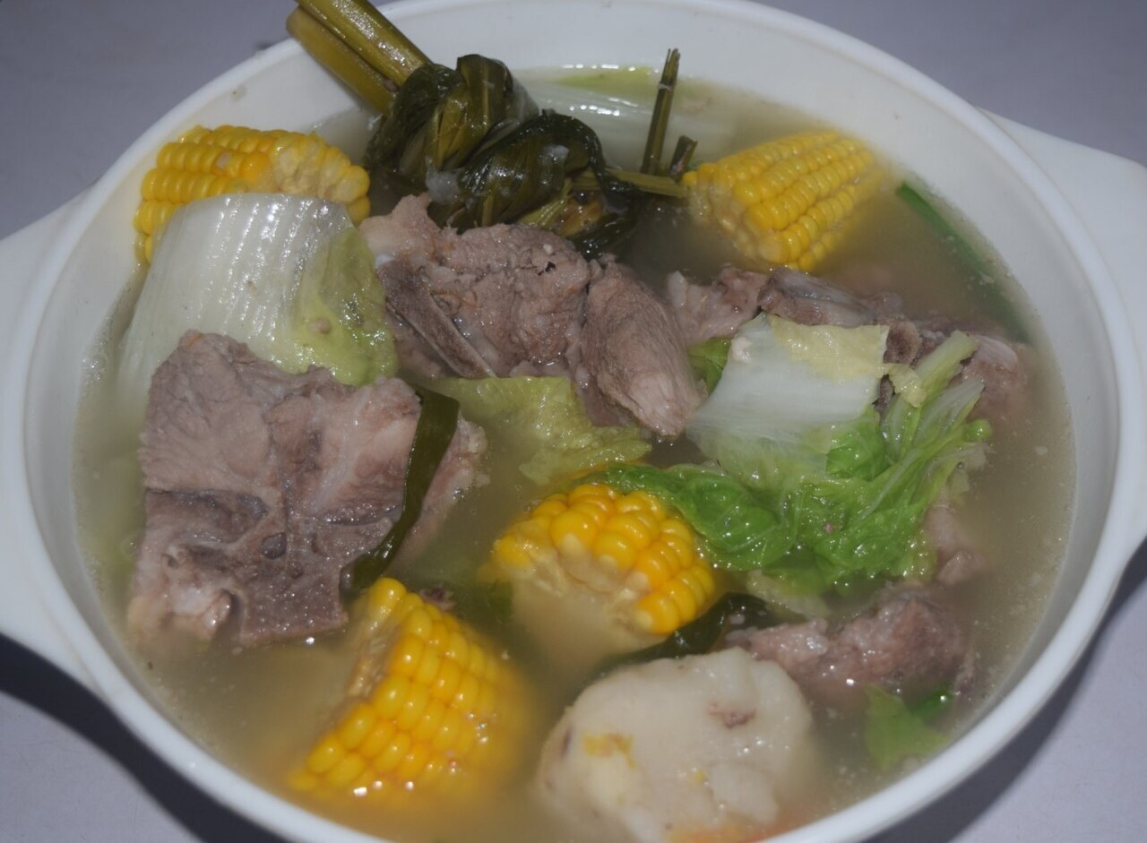 Bulalo: Filipino Beef Shank and Marrow Soup - Bulalo, a beef marrow stew from the Philippines with pechay, lemongrass, corn, and taro.