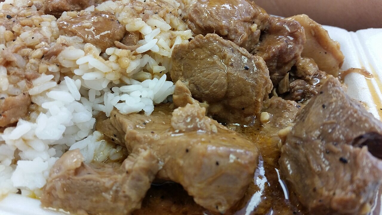 Pork Adobo: Classic Adobong Baboy - Pork Adobo served at Jochi Resto Grill in Chula Vista.