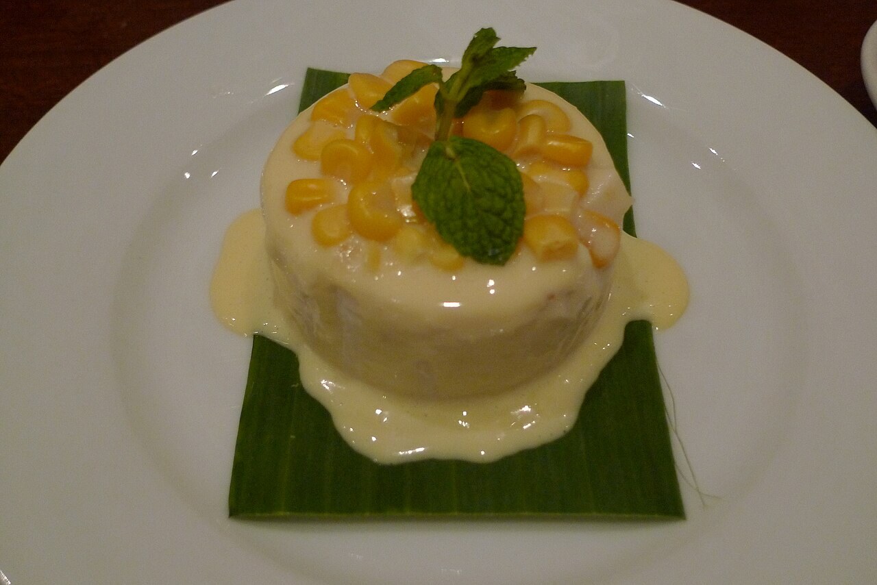 Maja Blanca: Filipino Coconut Corn Pudding - Fely J's Maja Blanca.