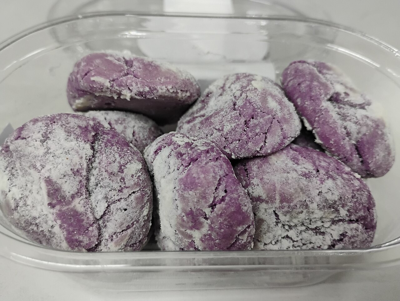 Ube Skillet Crinkle Cookie - Ube crinkle cookies.