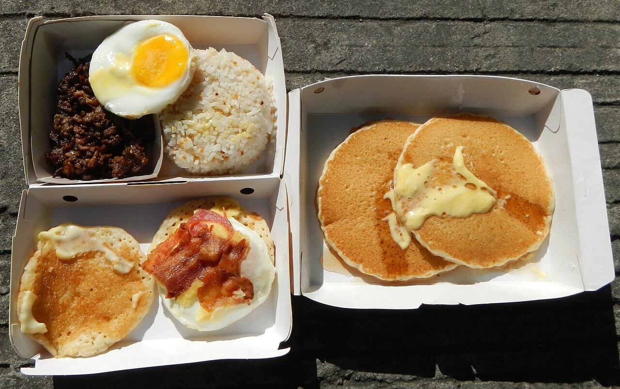 Tapsilog: Filipino Beef Tapa Breakfast Plate - Jollibee products, breakfast pancake tapsilog.