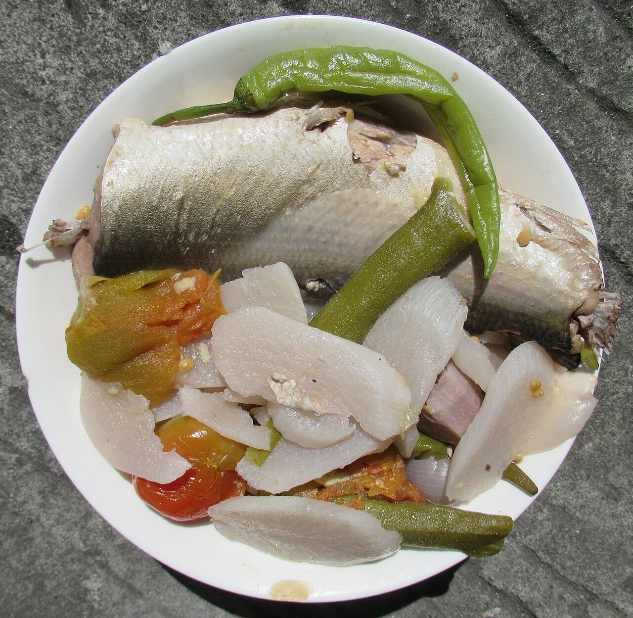 Sinigang na Bangus: Milkfish Tamarind Soup - Sinigang (na Bangus sa Biyabas) is the Filipino National dish ( Category:National dish of the Philippines ) taken ]].