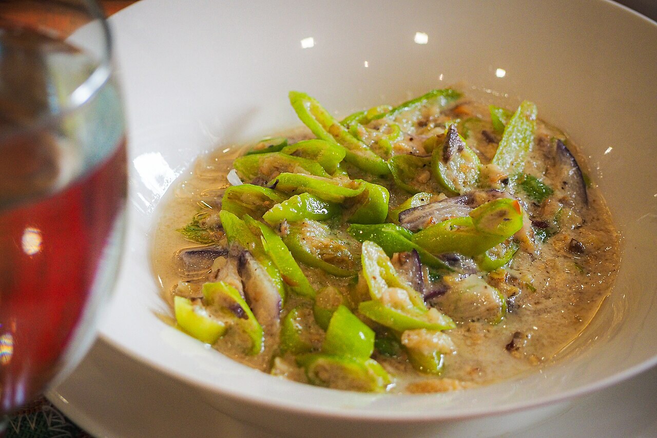 Bicol Express: Spicy Filipino Coconut Pork - Bicol Express served with rice.