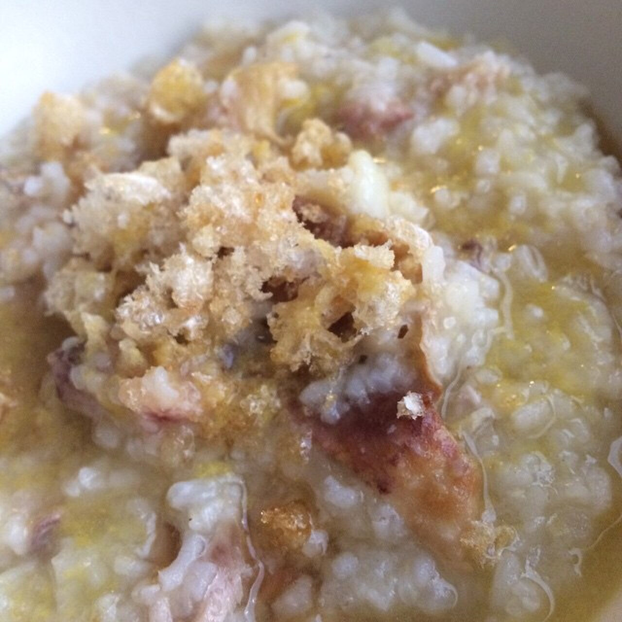 Arroz Caldo: Filipino Ginger Chicken Rice Porridge - Homemade arroz caldo with toppings.
