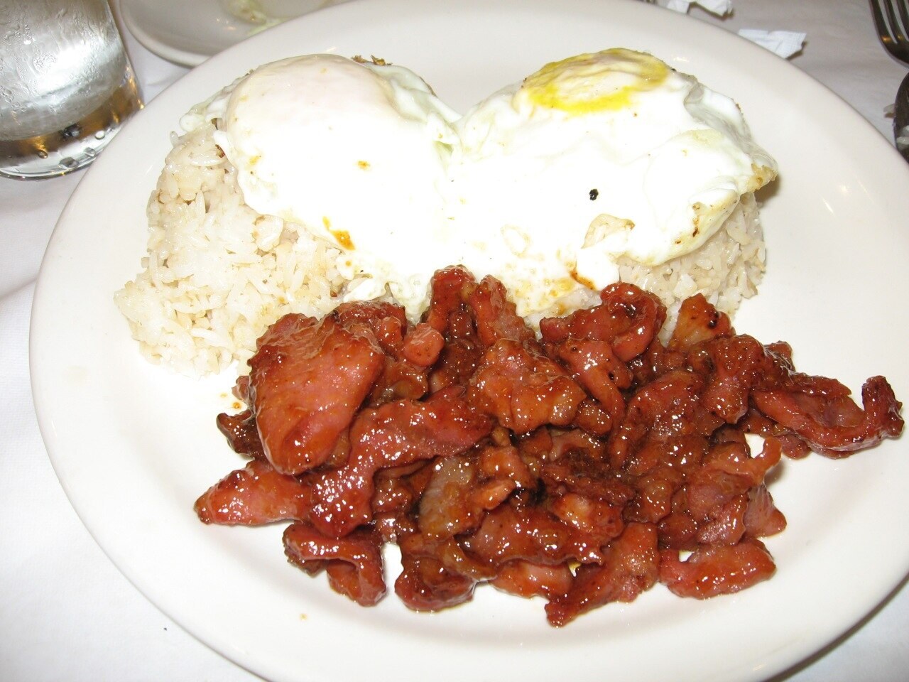 Tocino Breakfast Sandwich with Garlic Mayo - Tosilog with garlic rice and egg.