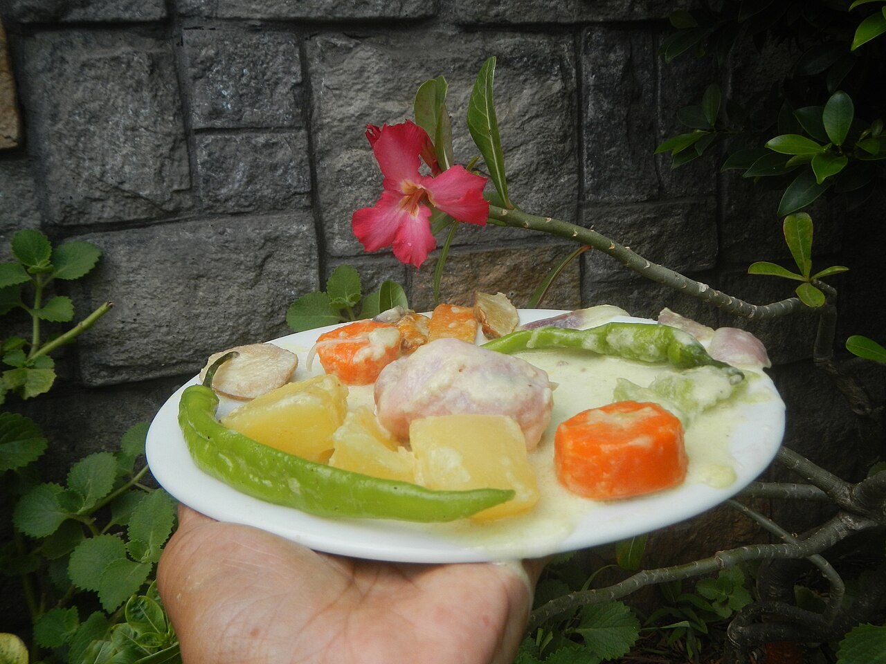 Ginataang Manok: Filipino Chicken in Coconut Milk - Ginataang manok Ginataang - Tinanglarang Manok Gramineae Tanglad Cymbopogon citratus (DC.) Stapf Xiang mao Lemon gras.