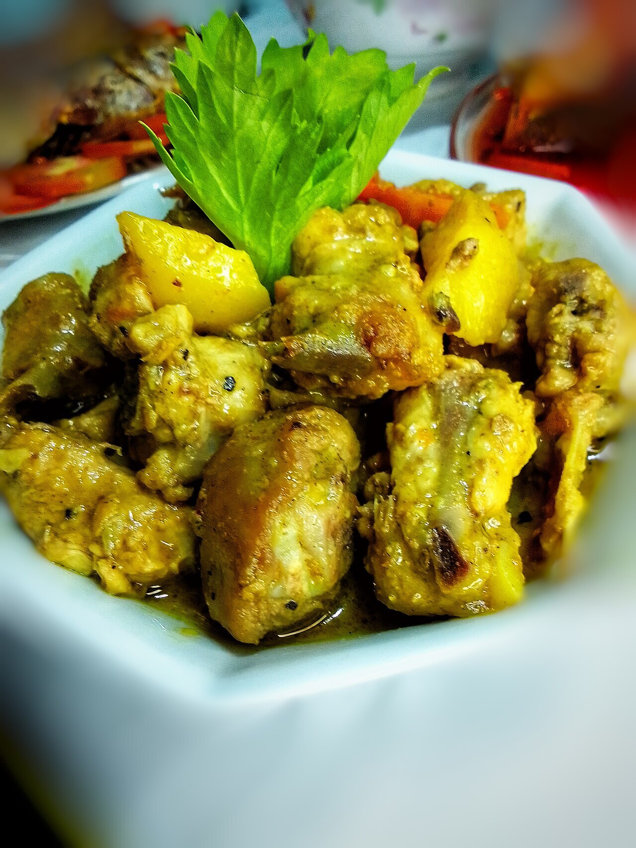 Filipino Chicken Curry: Coconut Chicken with Potatoes and Carrots - Chicken curry made from philippines taken at San Jose Pili Camarines Sur.