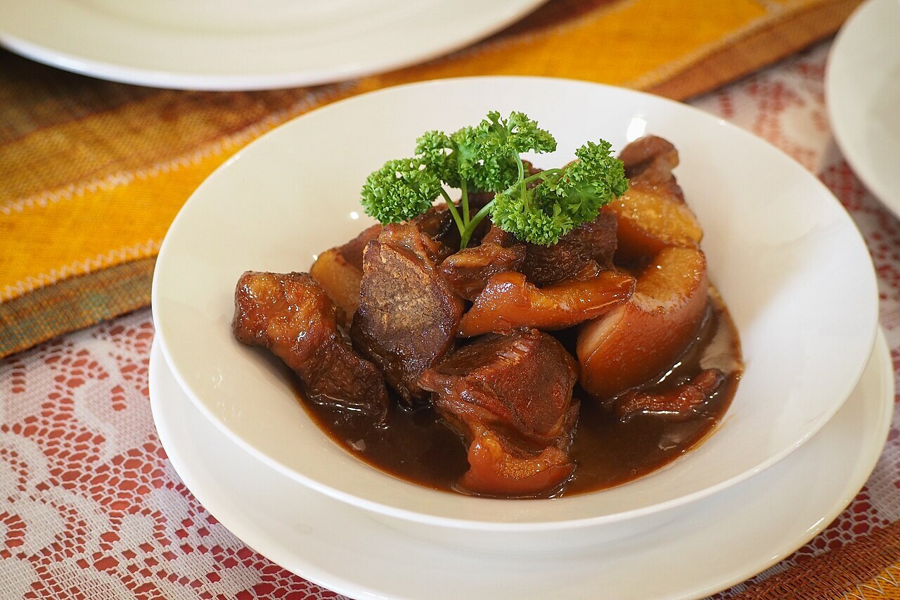 Adobong Baboy sa Sprite served in a bowl