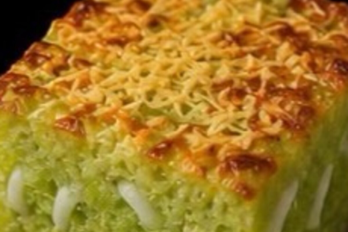 Buko Pandan Cassava Cake serving idea.