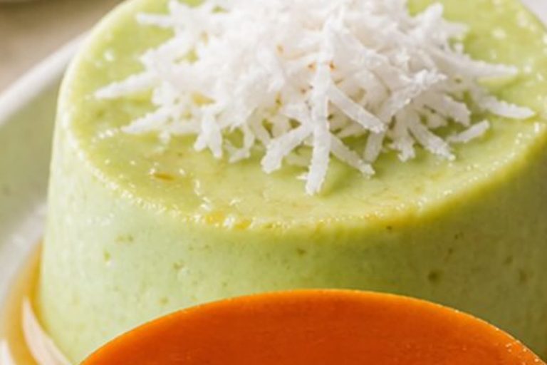 Buko Pandan Leche Flan recipe