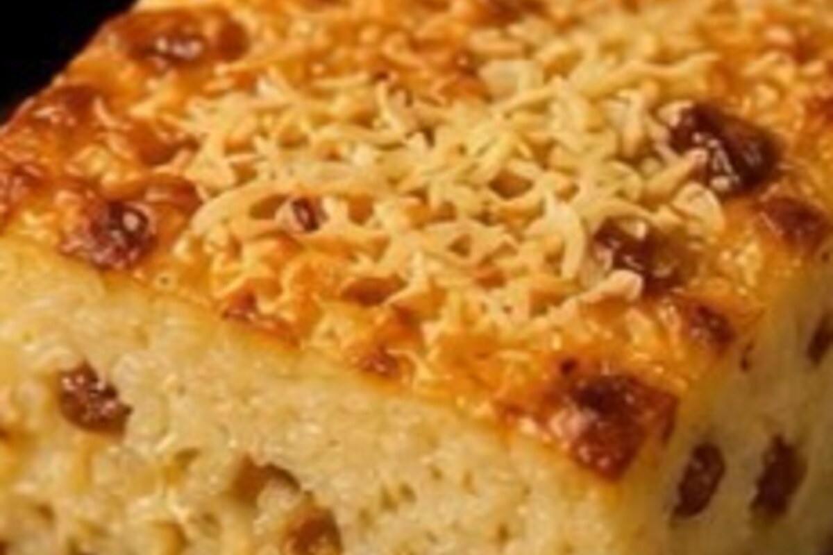 Cassava Cake with Latik serving idea.