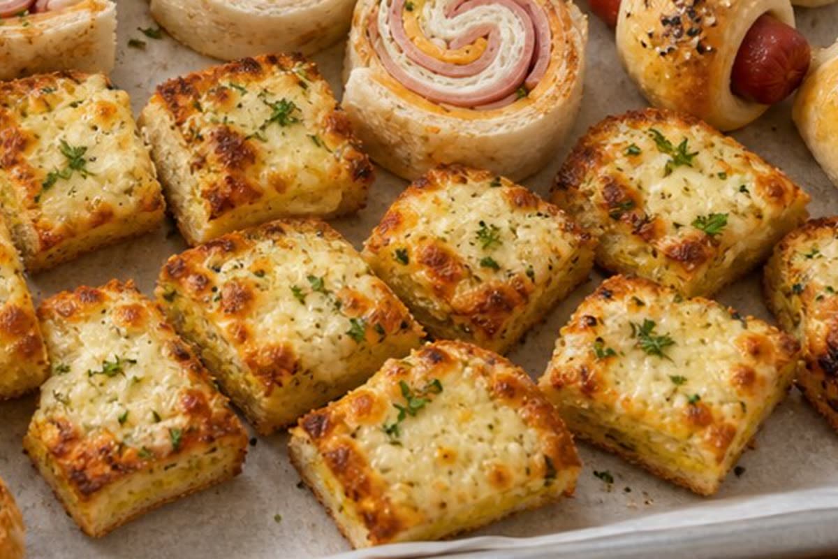 Cheesy Ham and Mozzarella Toast Bites