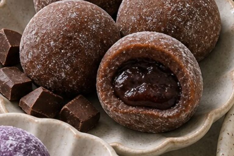 Chocolate Mochi Balls recipe