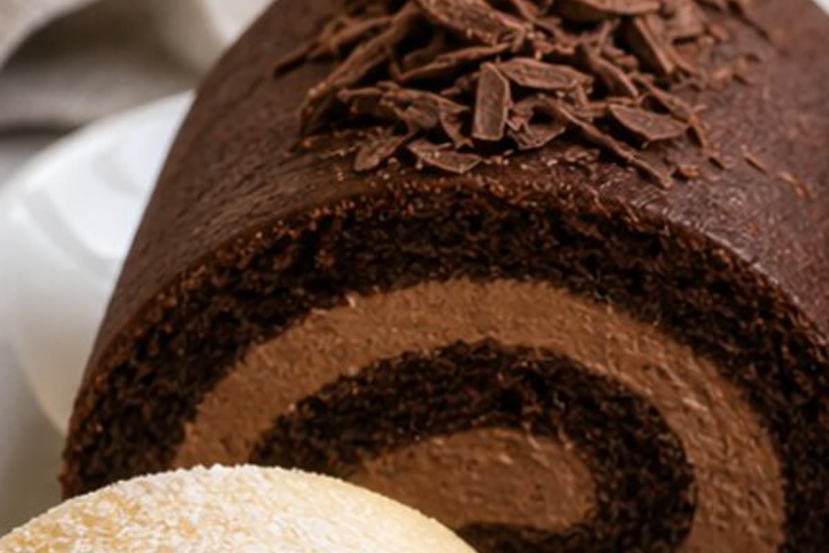 Chocolate Swiss Roll Cake