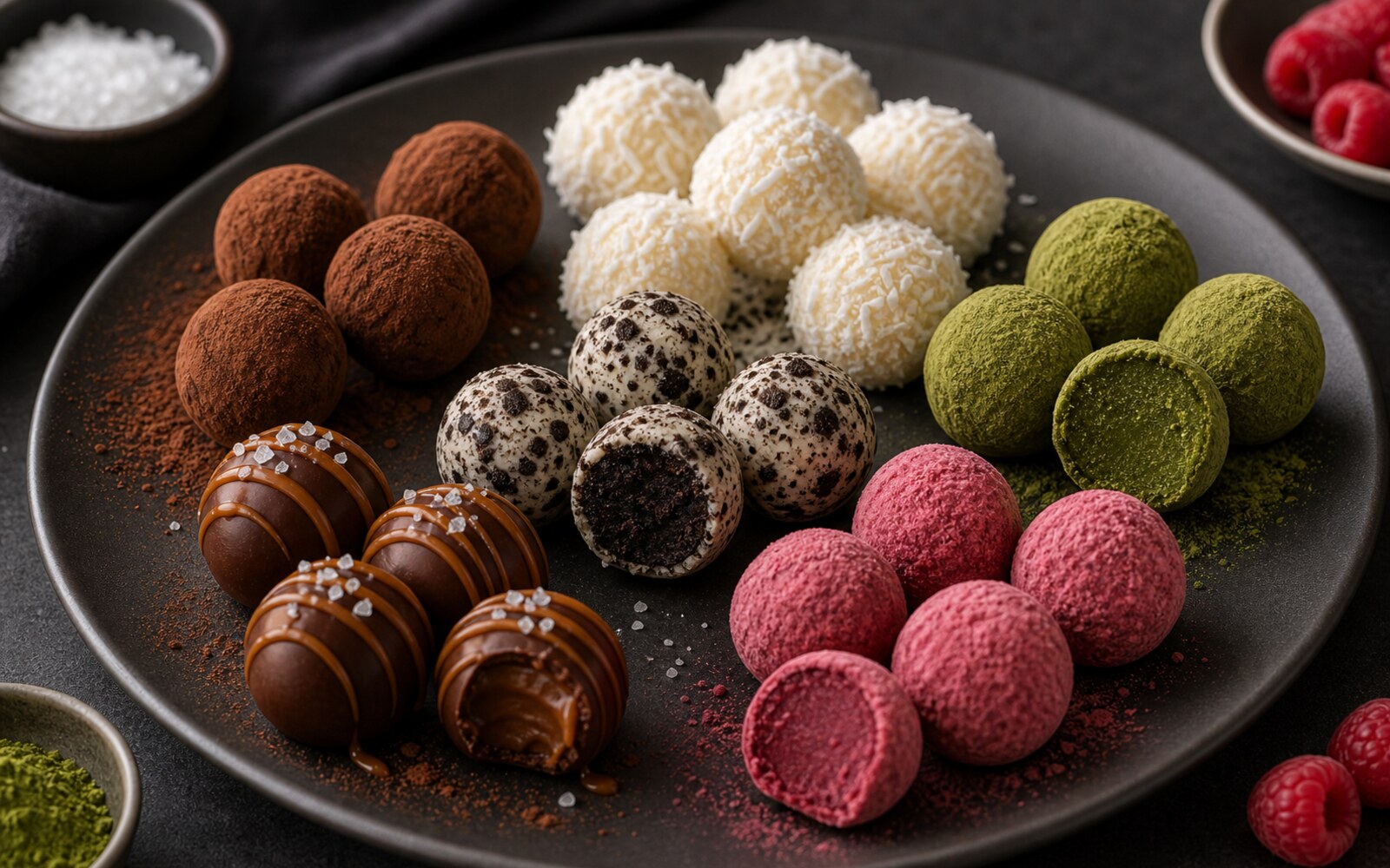 Chocolate Truffle Variations serving idea.