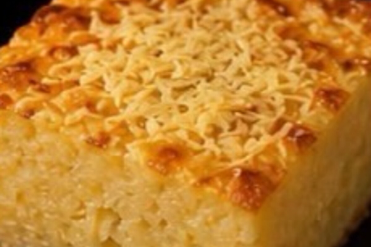 Classic Cassava Cake serving idea.