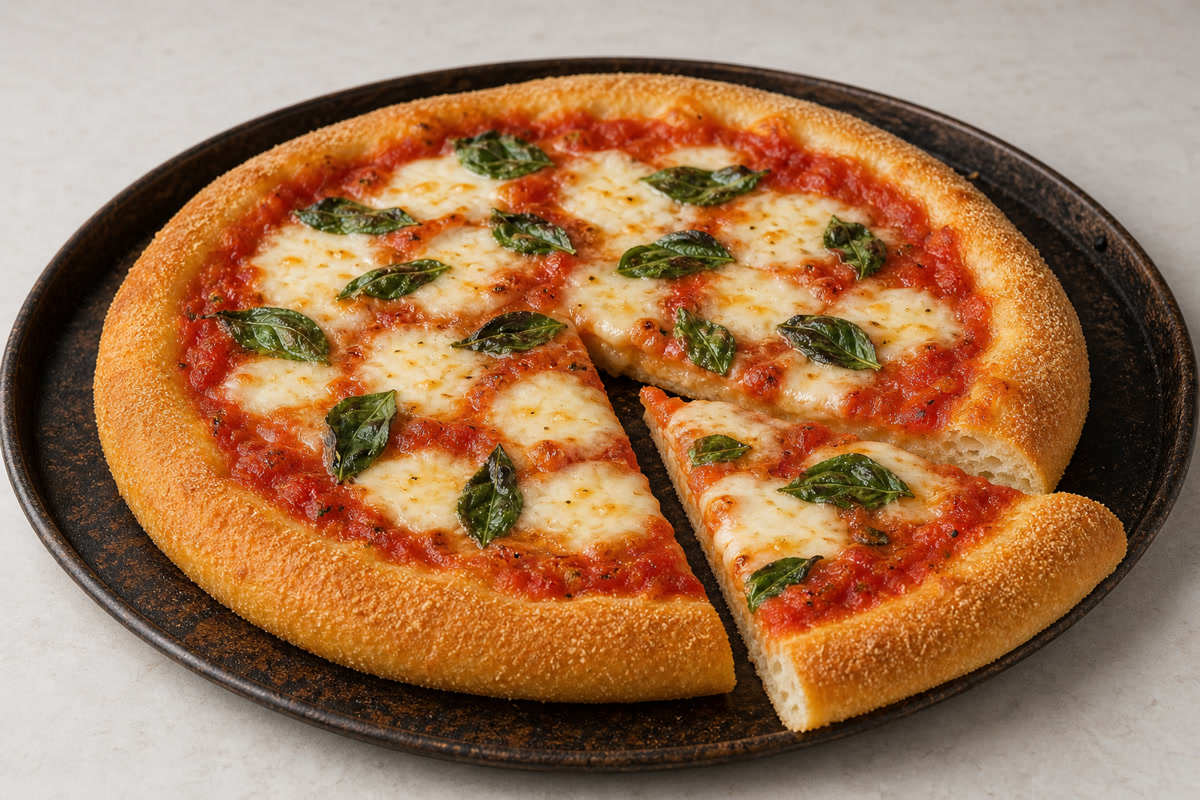 Filipino-American Margherita Pizza with Pandesal-Style Crust recipe