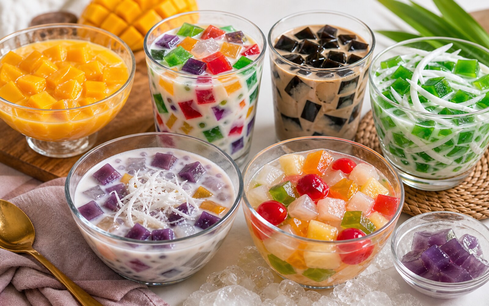 Filipino Jelly Desserts serving idea.