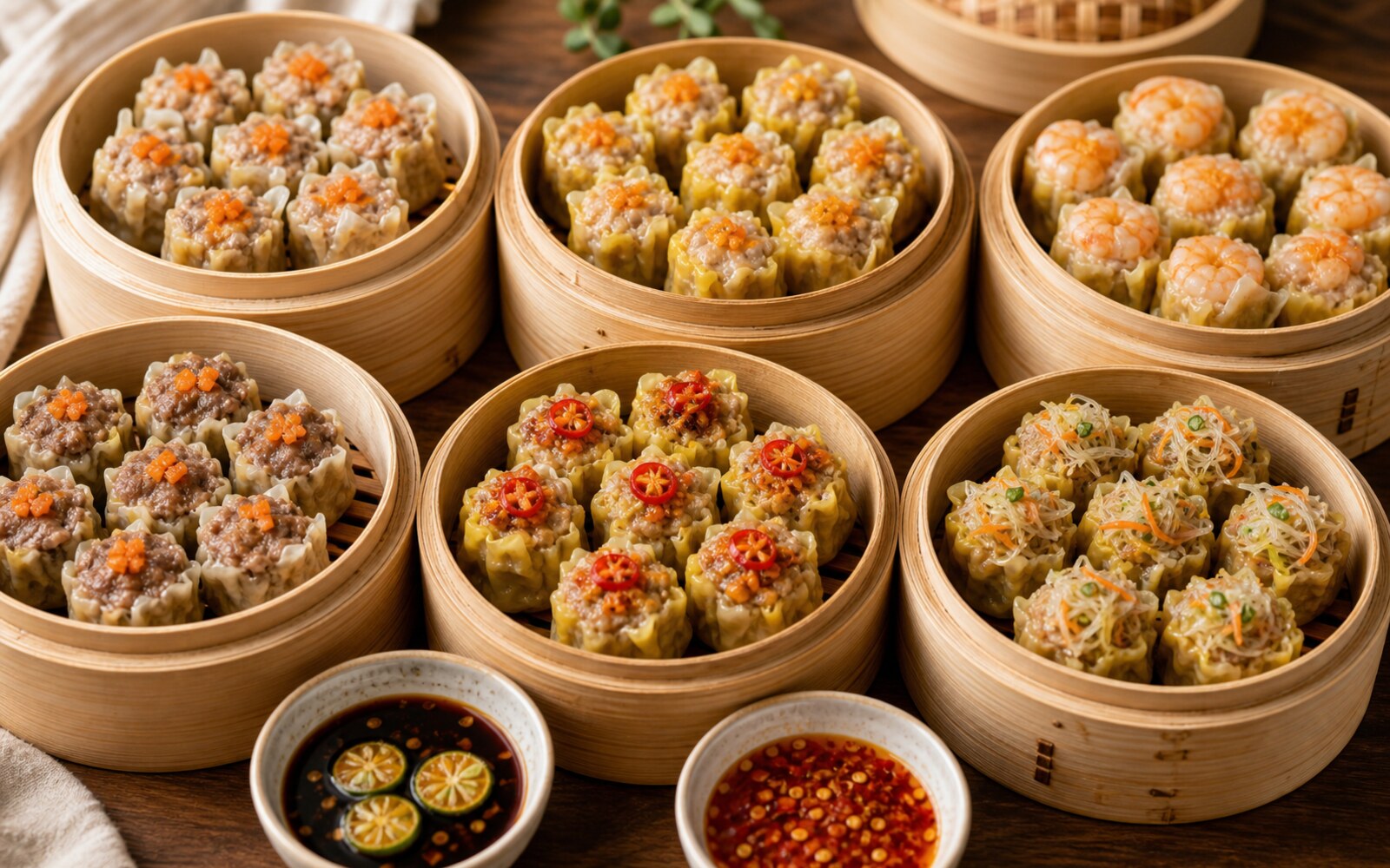 Filipino Siomai Six Ways serving idea.