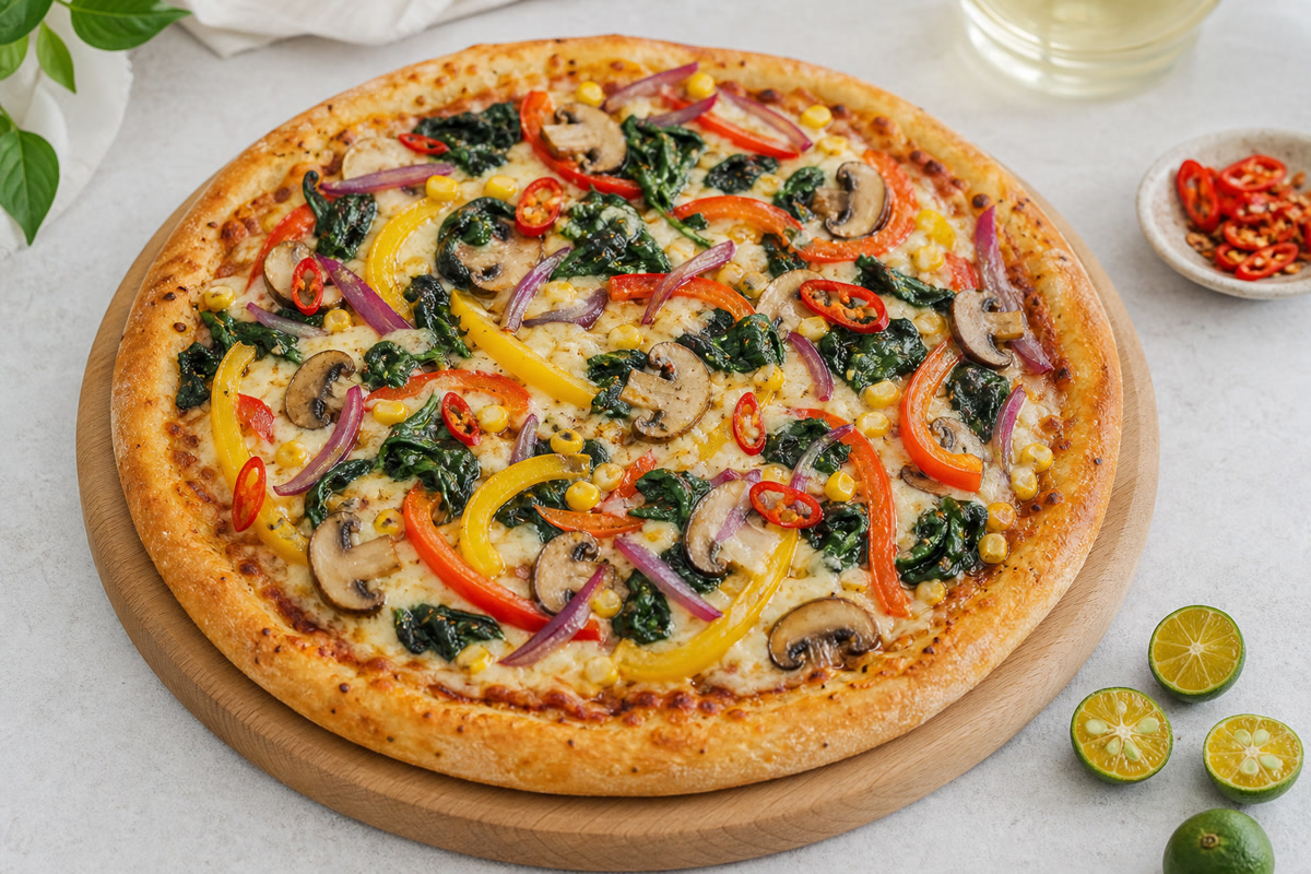 Garden Vegetable Pizza with Calamansi-Chile Finish recipe
