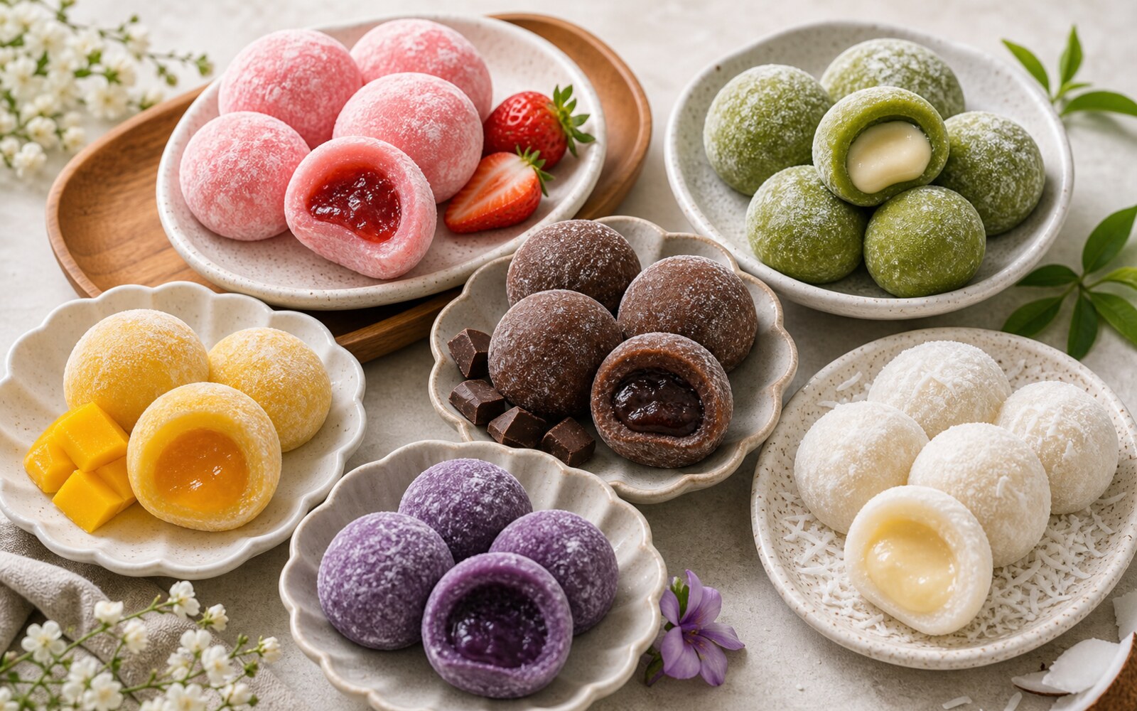 Mochi Balls Six Ways serving idea.