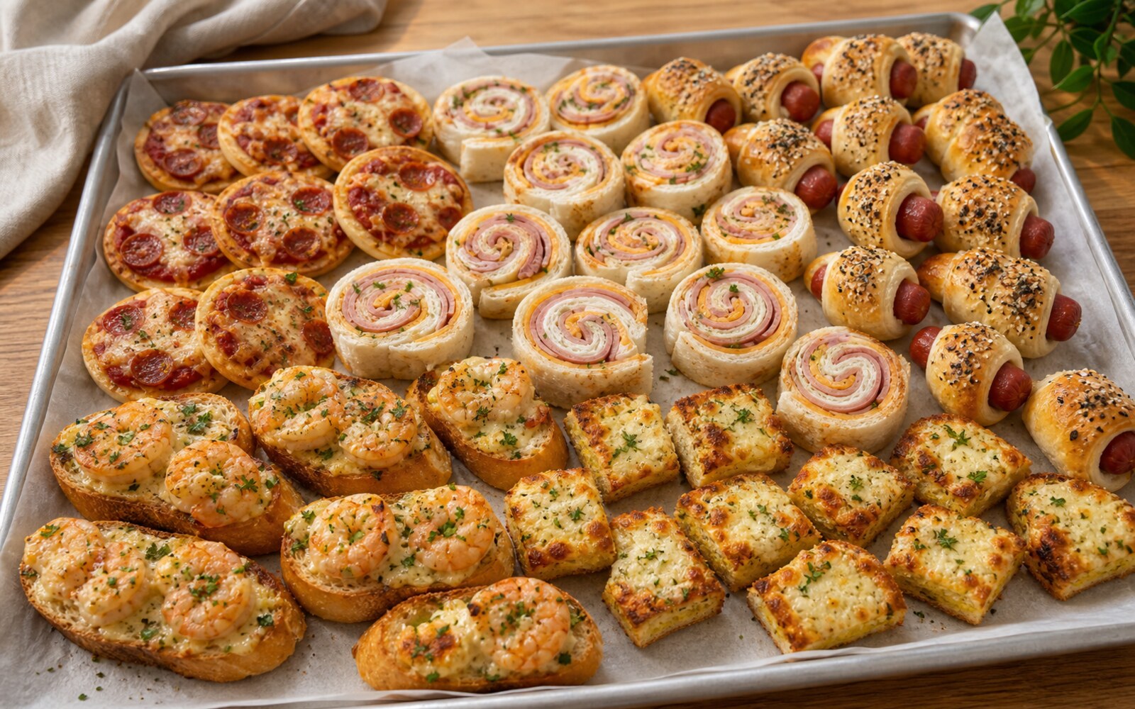 Party Bread Bites and Pinwheel Snacks serving idea.