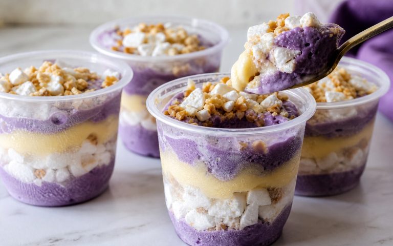 Purple Yam-Inspired Frozen Ube Brazo de Mercedes Cups recipe