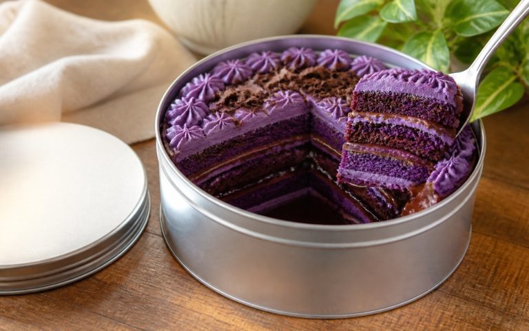 Purple Yam-Inspired Ube and Chocolate Duo Cake in a Can recipe