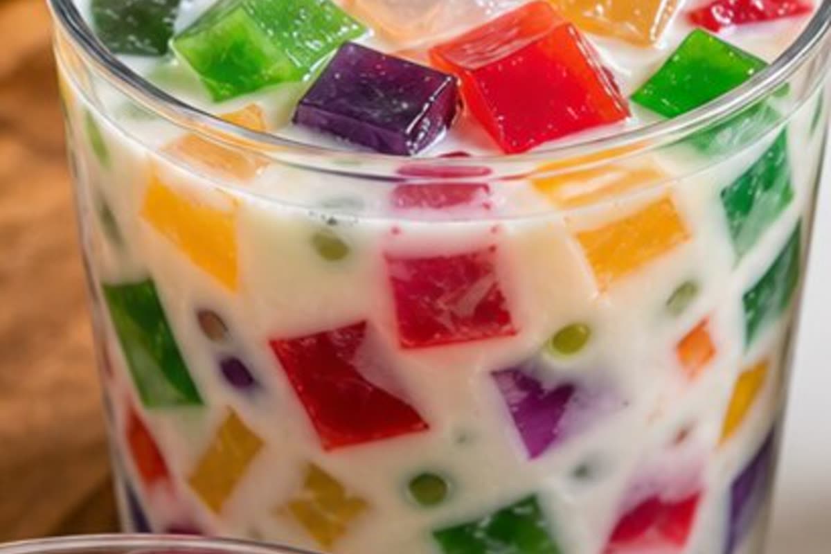 Rainbow Jelly Dessert