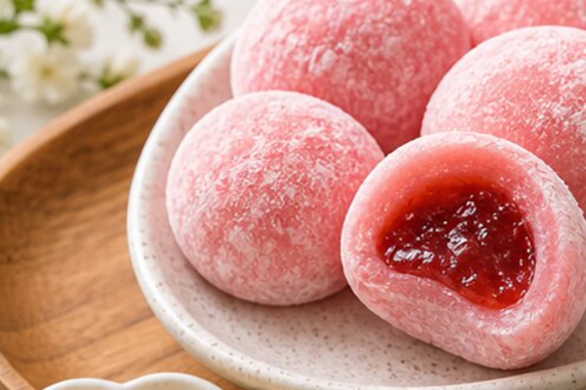 Strawberry Mochi Balls