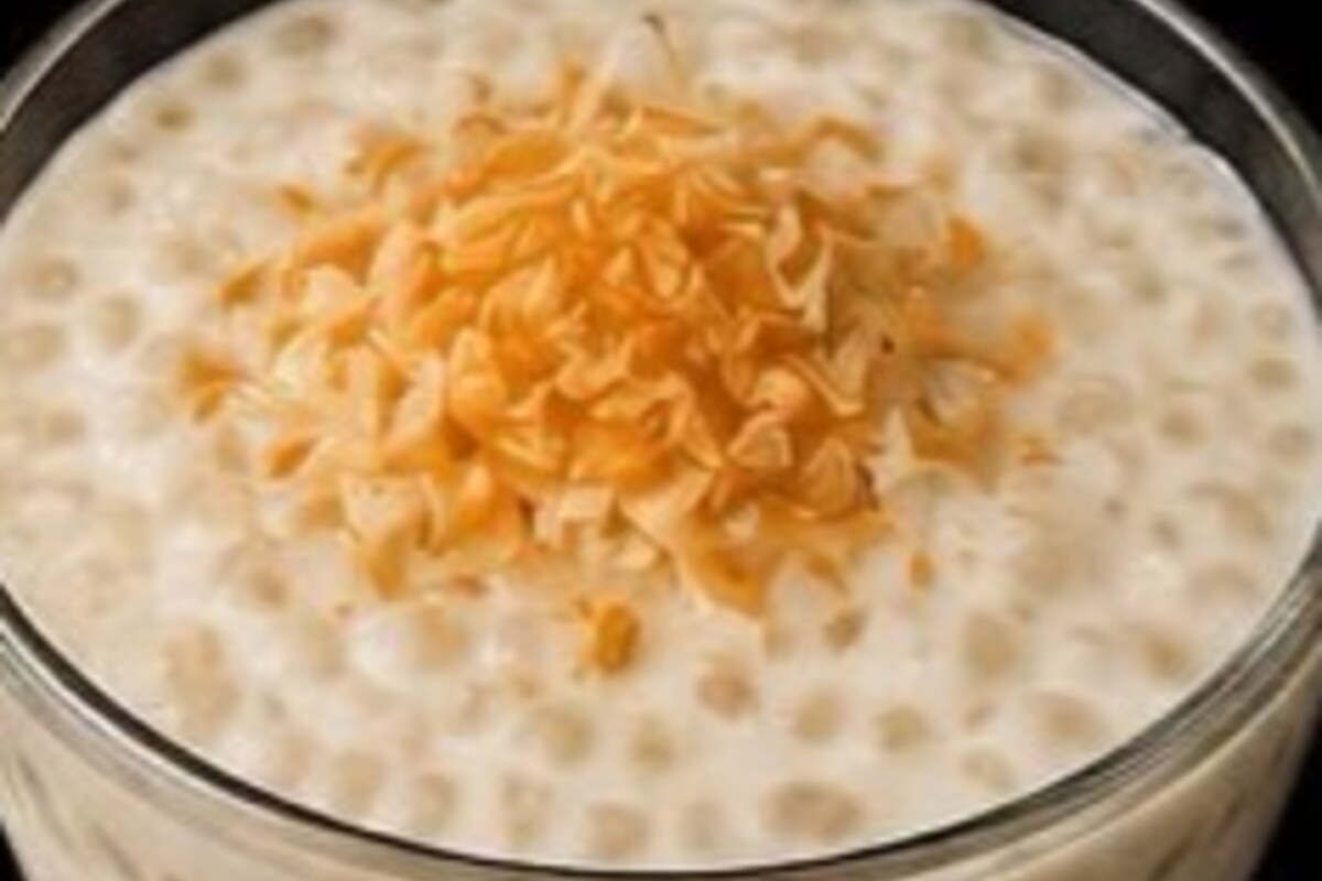 Toasted Coconut Tapioca Pudding serving idea.