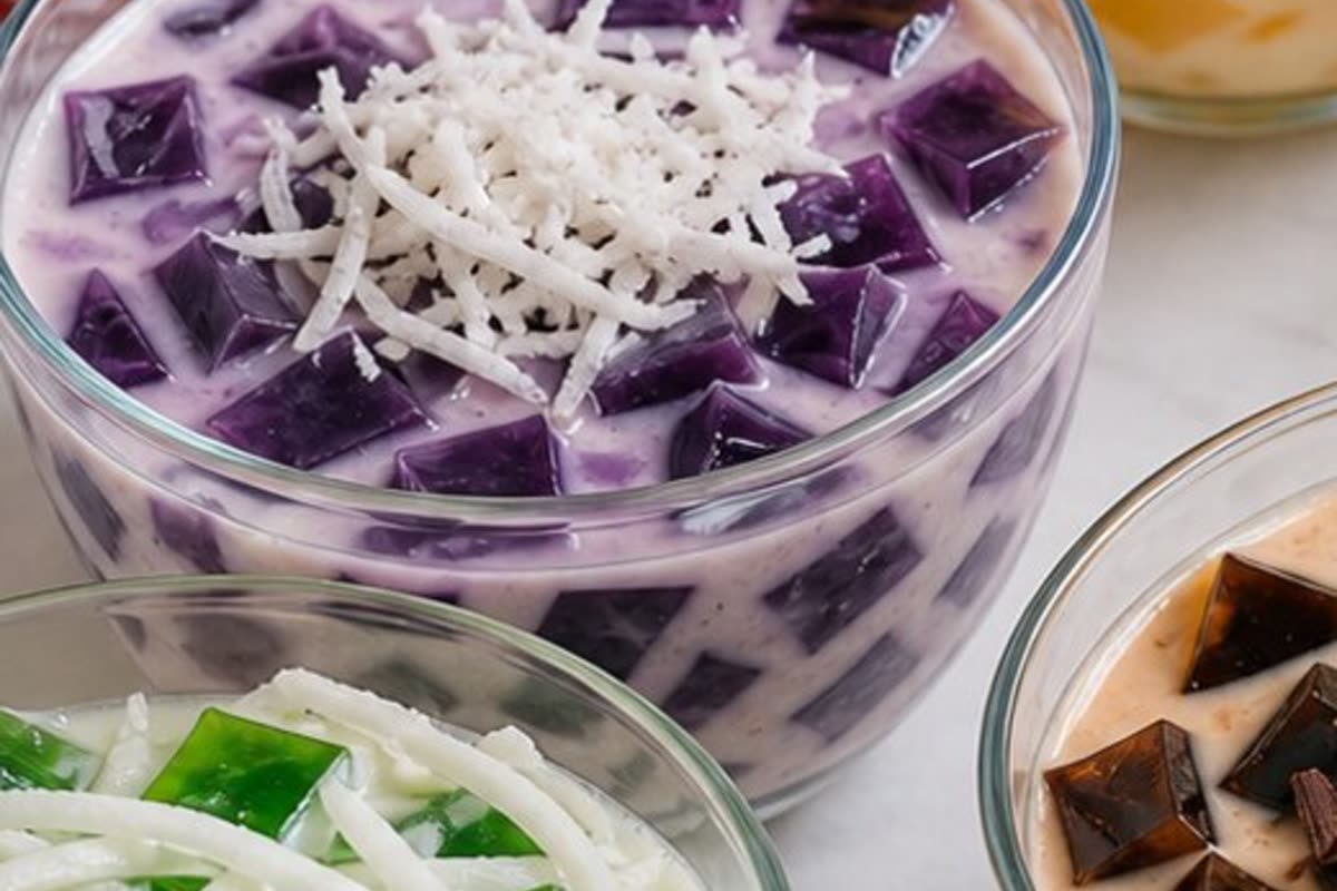 Ube Broken Glass Gelatin