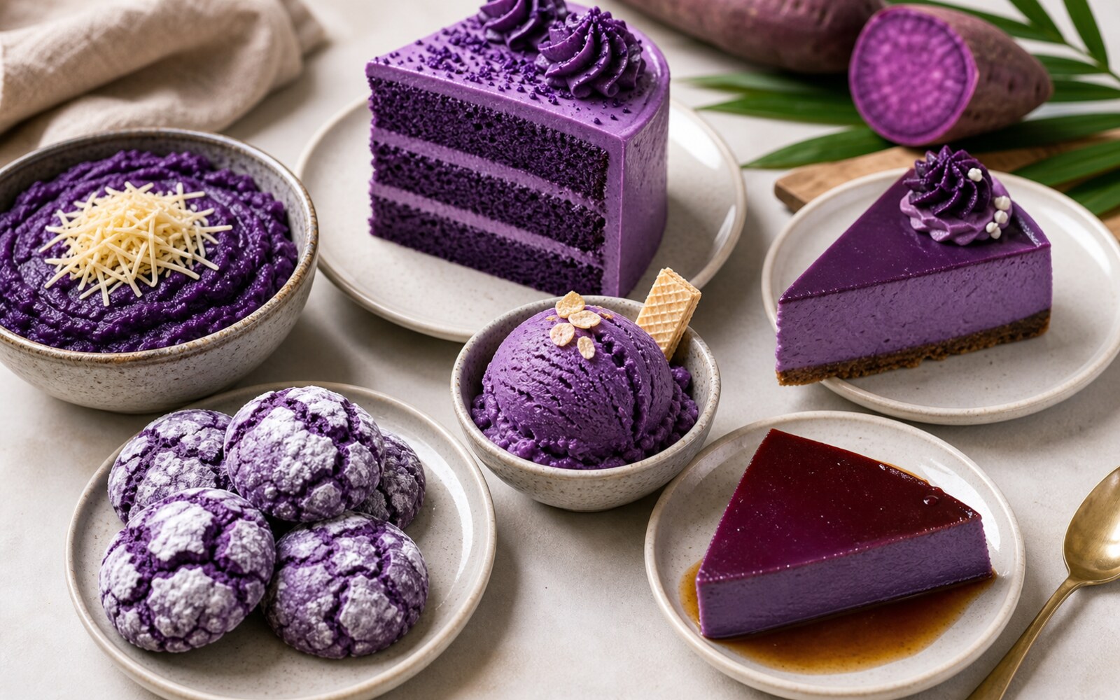 Ube Dessert Ideas serving idea.