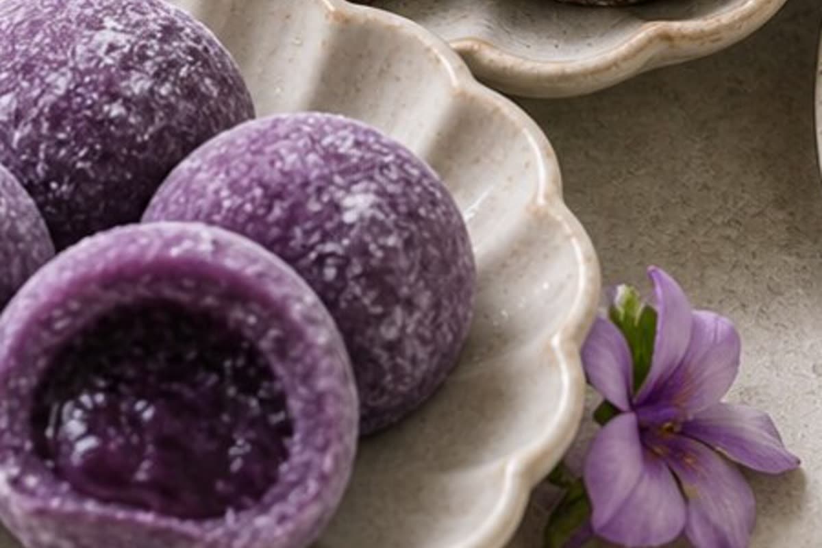 Ube Mochi Balls