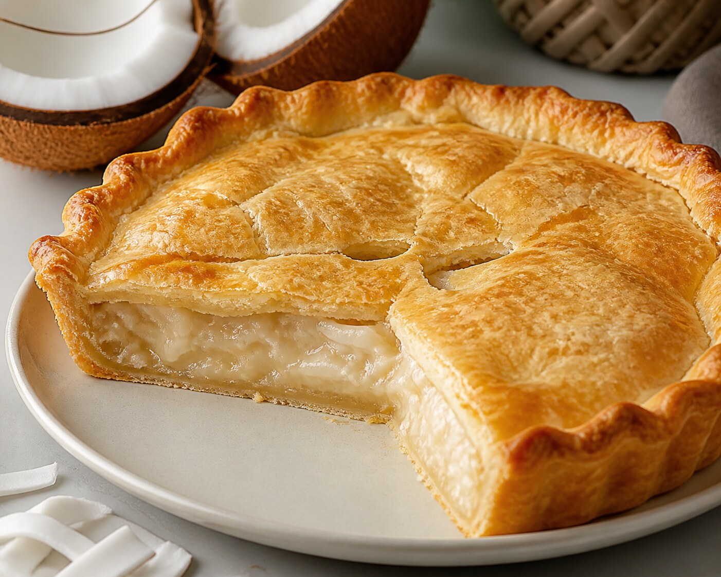Buko Pie with Young Coconut Custard recipe